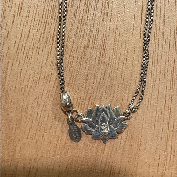 Alex and Ani Adjustable Lotus Om Necklace - Picture 2 of 2